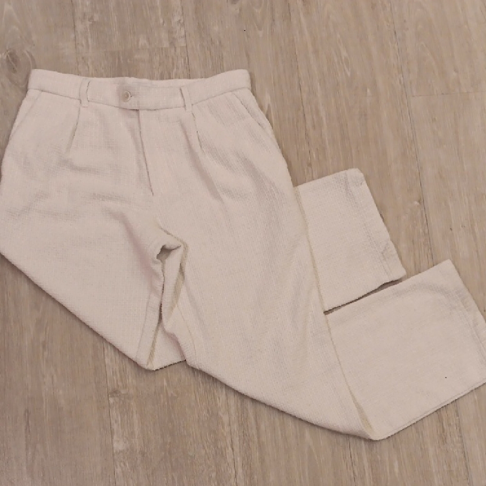 Cream Knit Trousers